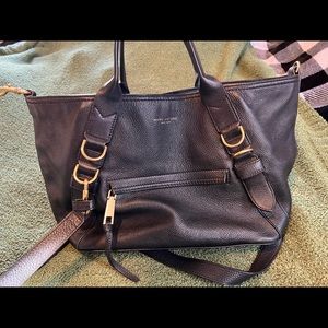 Marc Jacobs  “Anchor Bag” Black Leather Tote Crossbody Bag